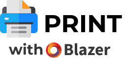 print with blazer logo